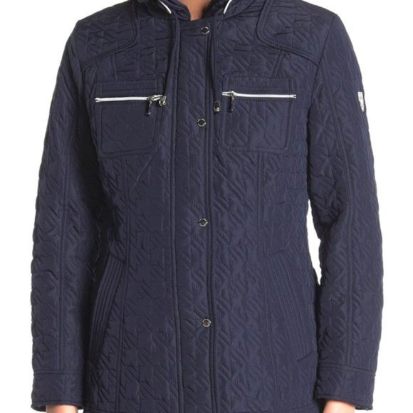 NEW Vince Camuto Quilted Navy Blue Jacket - Small - Picture 1 of 13